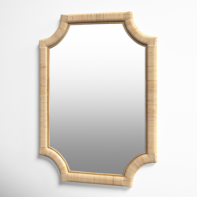 Joss & Main Citrine Scalloped Rattan Wall Mirror & Reviews Wayfair